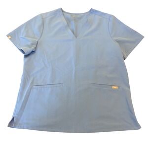 FIGS | Women's XL | Casma 3 Pocket Scrub Top | Blue | Medical | Uniform